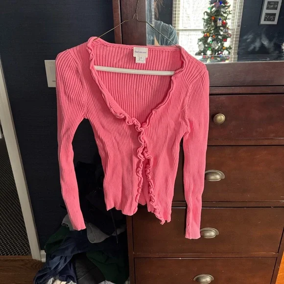 Pink Ruffled Cardigan - Picture 5 of 6
